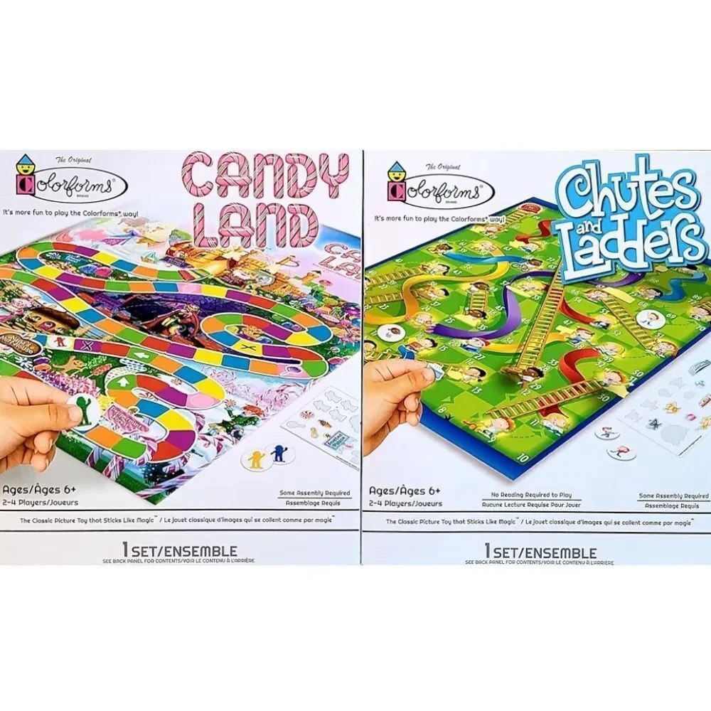 Candy Land and Chutes and Ladders Board Game Set Set of 2 family kids game